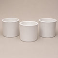 Set de 3 Macetas Blancas Cilíndricas — Cerámica