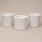 Set de 3 Macetas Blancas Cilíndricas — Cerámica