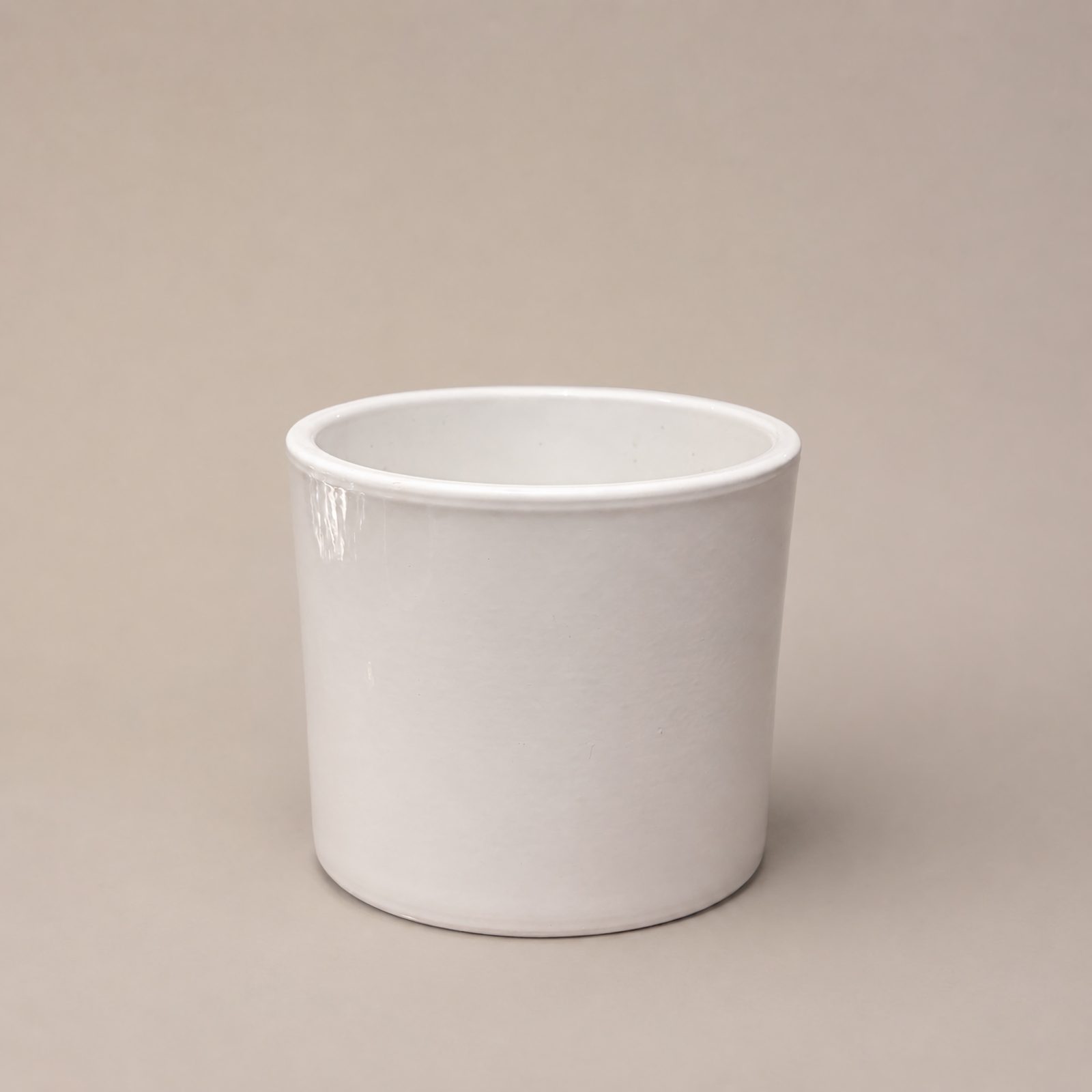 Set de 3 Macetas Blancas Cilíndricas — Cerámica