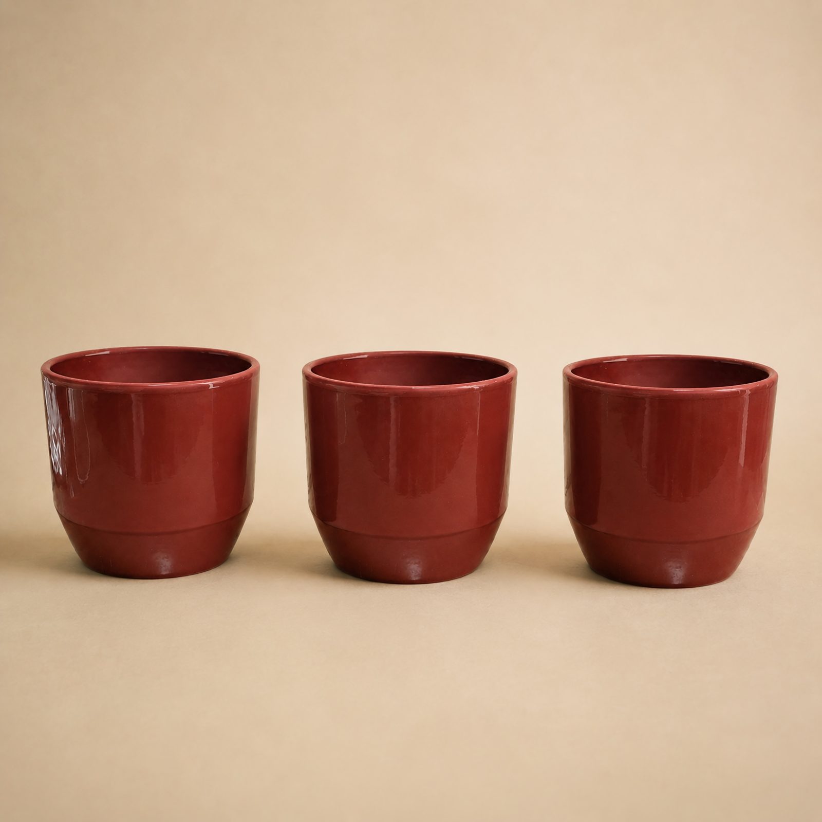 Set de 3 Macetas Vino — Cerámica